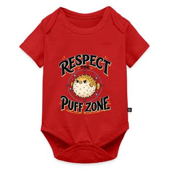 Respect the Puff Zone – Stachelpuffer - Baby Premium Kurzarmbody - Rot - Vorne