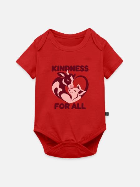 Kindness For All Animals - Baby Premium Kurzarmbody - Rot