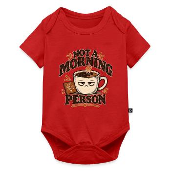 Kein Morgenmensch-Kaffee - Baby Premium Kurzarmbody - Rot - Vorne