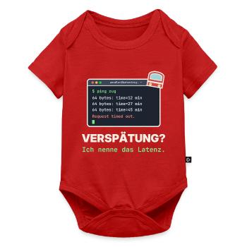 Ping Verzögerung: Latenz Meme - Baby Premium Kurzarmbody - Rot - Vorne
