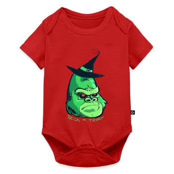 Halloween-Zombie-Gorilla - Baby Premium Kurzarmbody - Rot - Vorne
