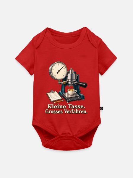 Kleine Tasse. Grosses Verfahren. – Espresso-Prüfst - Baby Premium Kurzarmbody - Rot