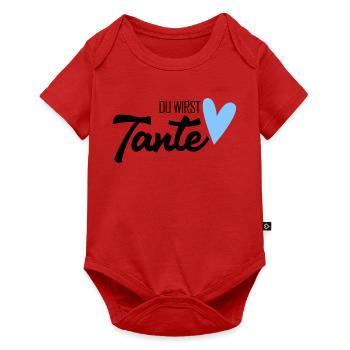 Tante werden - Baby Premium Kurzarmbody - Rot - Vorne