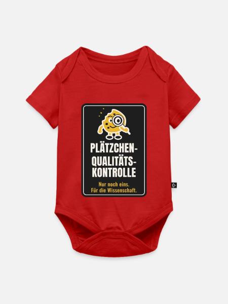 Plätzchen-Qualitätskontrolle - Baby Premium Kurzarmbody - Rot