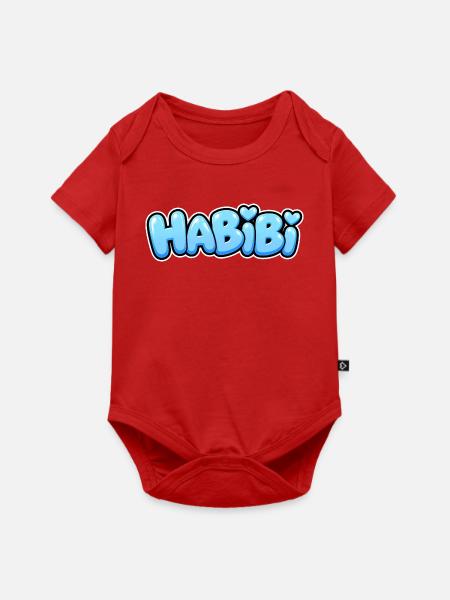 Habibi – Süßer Herz Schriftzug – Liebe - Baby Premium Kurzarmbody - Rot