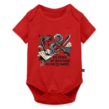 Die_Feder_ist_maechtiger_als_das_Schwert_-_Ukiy - Baby Premium Kurzarmbody - Rot - Vorne