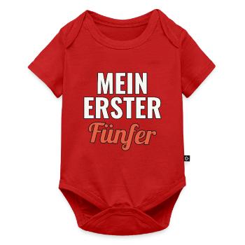 Laufanfänger Geschenk für den ersten Fünfer - Baby Premium Kurzarmbody - Rot - Vorne