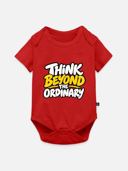 Think Beyond the Ordinary – Positives Statement  - Baby Premium Kurzarmbody - Rot