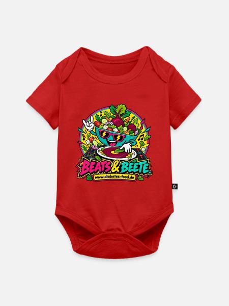 Beats & Beete: Gemüse-Rhythmus - Baby Premium Kurzarmbody - Rot