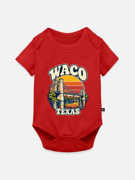Waco Texas Sunset Bridge Retro - Baby Premium Kurzarmbody - Rot