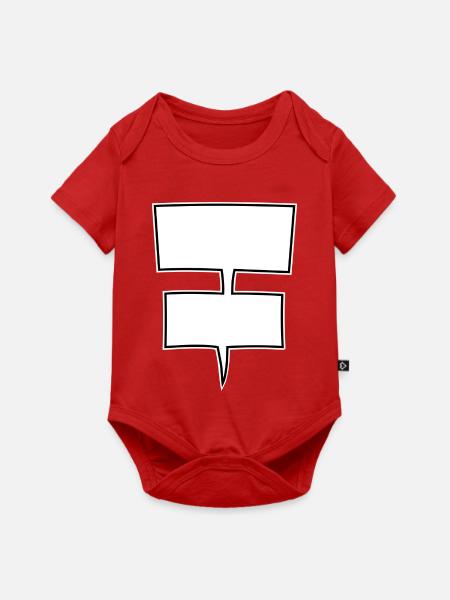 Doppel-Sprechblasen Comic-Style - Baby Premium Kurzarmbody - Rot