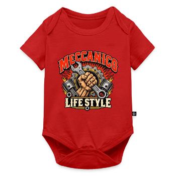Mechanischer Lebensstil - Baby Premium Kurzarmbody - Rot - Vorne