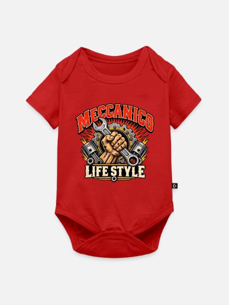 Mechanischer Lebensstil - Baby Premium Kurzarmbody - Rot