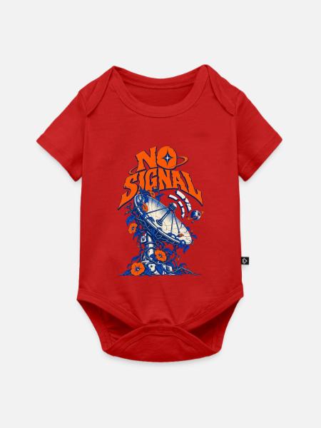 No Signal Retro Raumblumen - Baby Premium Kurzarmbody - Rot