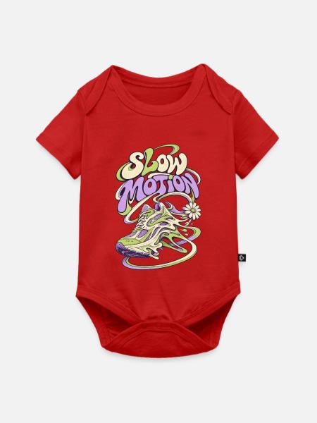 Slow Motion Sneaker Psychedelia - Baby Premium Kurzarmbody - Rot