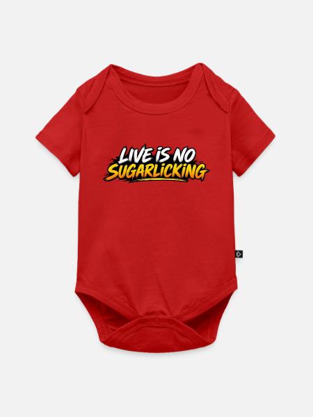 Live is No Sugarlicking - Baby Premium Kurzarmbody - Rot