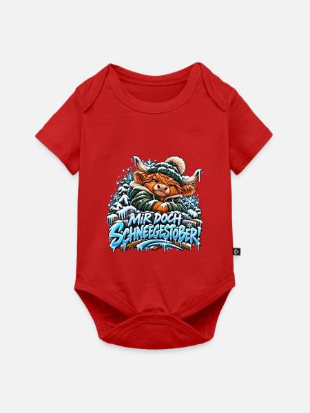 Der grummelige Highland - Baby Premium Kurzarmbody - Rot