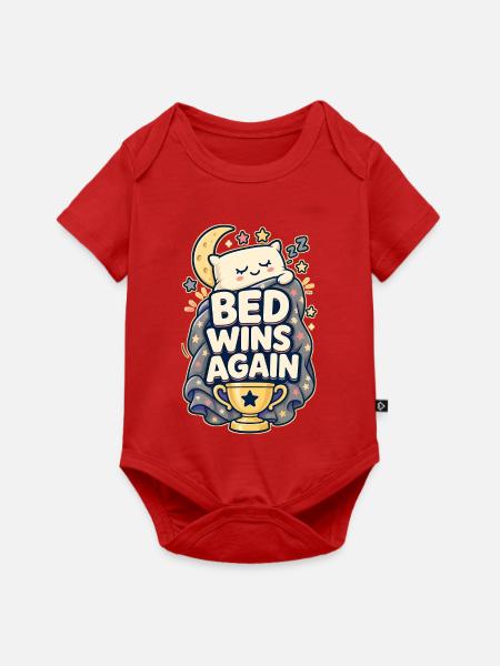 BED WINS AGAIN Nickerchen - Baby Premium Kurzarmbody - Rot