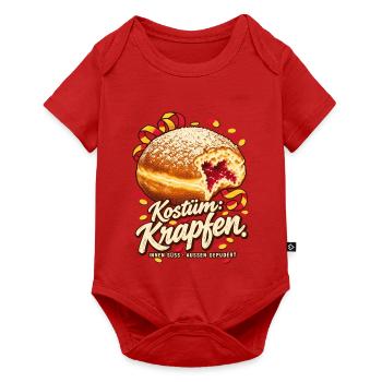 Kostüm Krapfen Fasching - Baby Premium Kurzarmbody - Rot - Vorne