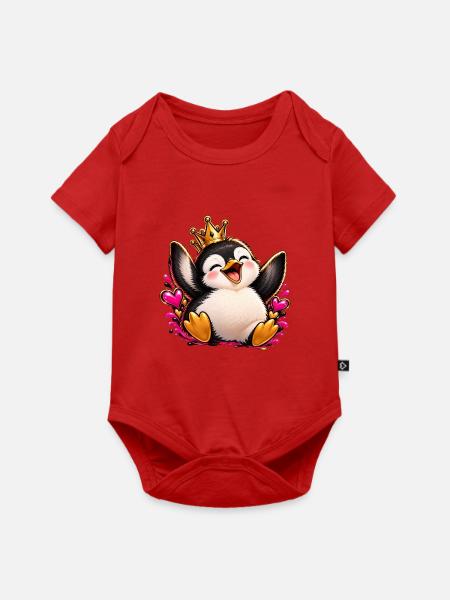 Königspinguin Jubelherz - Baby Premium Kurzarmbody - Rot