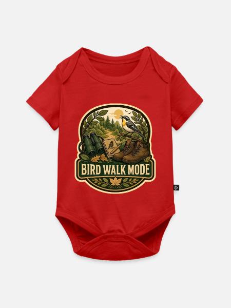 BIRD WALK MODE Wolken - Baby Premium Kurzarmbody - Rot