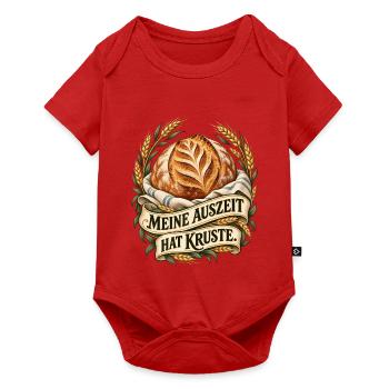 Auszeit mit Brotkruste - Baby Premium Kurzarmbody - Rot - Vorne