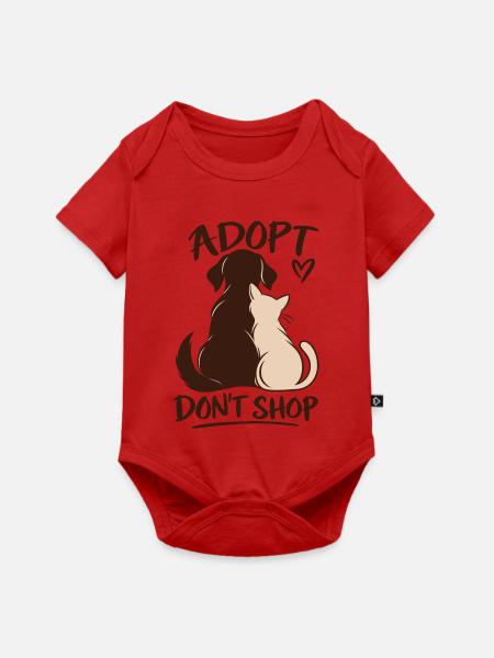 Adopt Don’t Shop Dog & Cat - Baby Premium Kurzarmbody - Rot