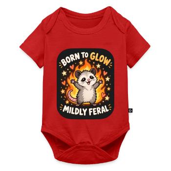 Geboren zum Glühen – Mildly Feral - Baby Premium Kurzarmbody - Rot - Vorne