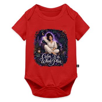 Ruhe ist der ganze Plan - Baby Premium Kurzarmbody - Rot - Vorne