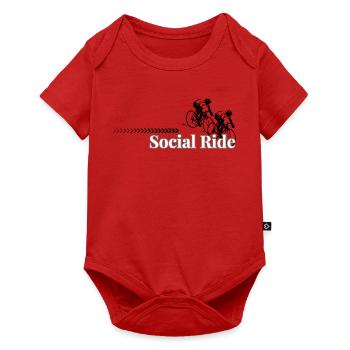 Social Ride Retro Typography - Baby Premium Kurzarmbody - Rot - Vorne