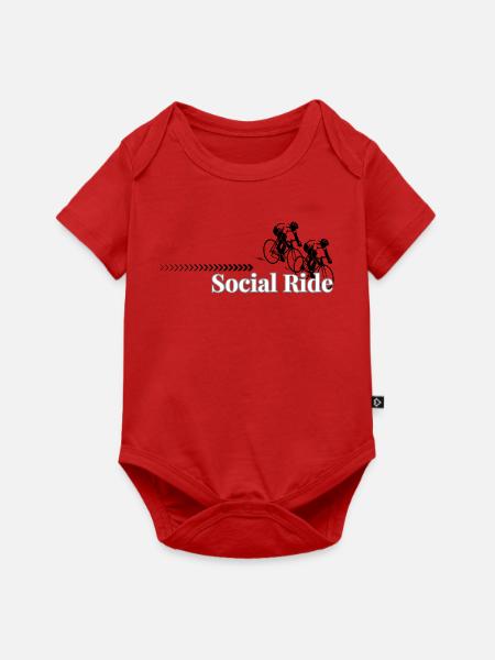 Social Ride Retro Typography - Baby Premium Kurzarmbody - Rot
