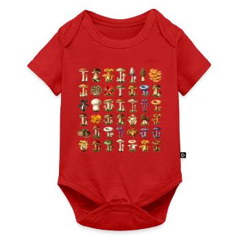 Pilze der Welt - Baby Premium Kurzarmbody - Rot - Vorne