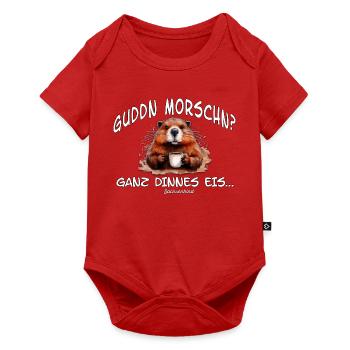 Guddn Morschn? Ganz Dinnes Eis Sachsenhund - Baby Premium Kurzarmbody - Rot - Vorne
