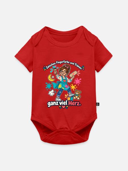 Erzieherin Geschenk Kita Abschied Danke - Baby Premium Kurzarmbody - Rot