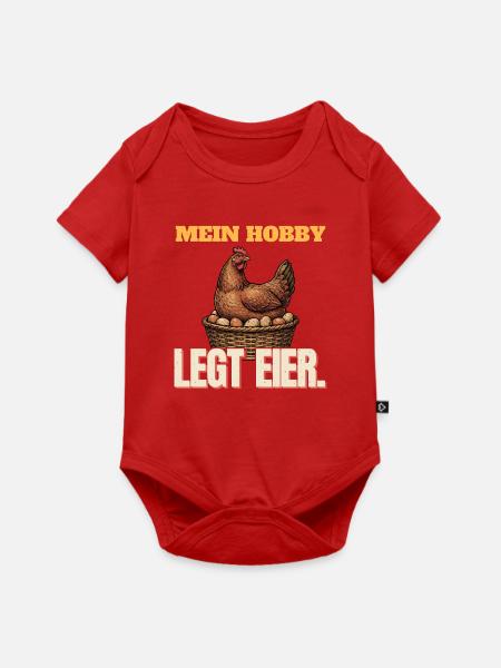 Hühnerhalter - Legt Eier - Baby Premium Kurzarmbody - Rot