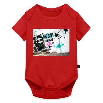 No Cap Ich Bin Ich Panda Graffiti - Baby Premium Kurzarmbody - Rot - Vorne