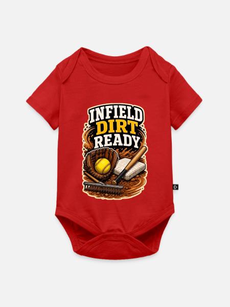 INFIELD DIRT READY - Baby Premium Kurzarmbody - Rot