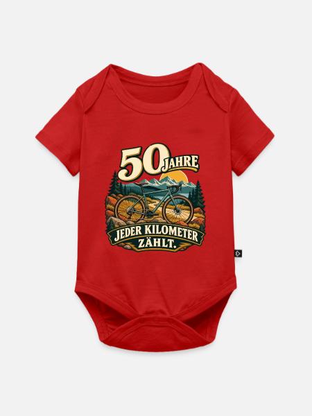 50 Jahre – Jeder Kilometer zählt - Baby Premium Kurzarmbody - Rot