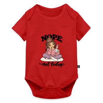 Frecher Spruch - Nope, not today - süßes girl  - Baby Premium Kurzarmbody - Rot - Vorne