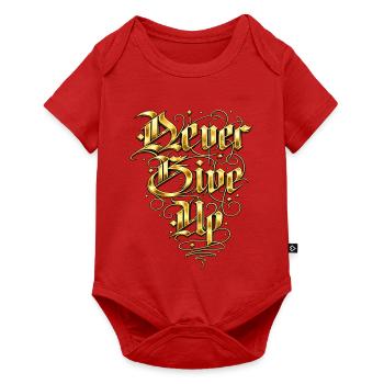 Goldene Ornament-Schrift Artwork - Baby Premium Kurzarmbody - Rot - Vorne