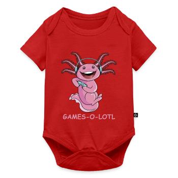 Games-o-lotl Fun Gaming-axolotl-spieler - Baby Premium Kurzarmbody - Rot - Vorne
