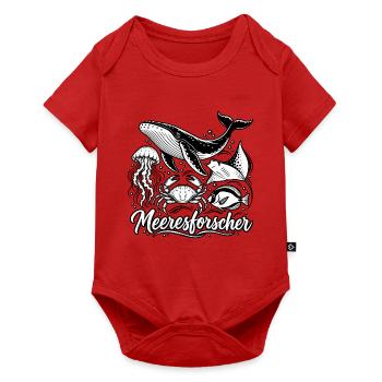 Meeresforscher Meerestiere  Kopieren - Baby Premium Kurzarmbody - Rot - Vorne