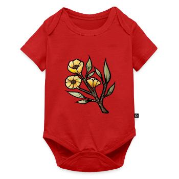 Sunlit Poppy Branch - Baby Premium Kurzarmbody - Rot - Vorne