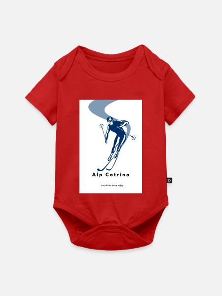 Ski_Club_Flyer_Design_Template_1793025628375 - Baby Premium Kurzarmbody - Rot