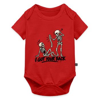Skelettduelle und Lachen - Baby Premium Kurzarmbody - Rot - Vorne