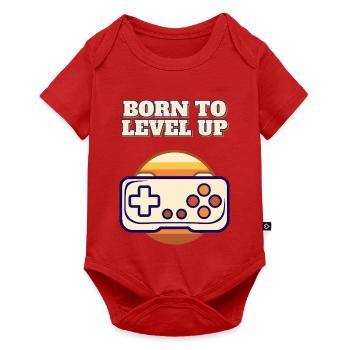 Geboren, um den Retro-Gaming-Controller Vintage aufzuwerten - Baby Premium Kurzarmbody - Rot - Vorne