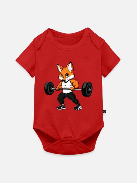 Fuchs Fitness - Baby Premium Kurzarmbody - Rot