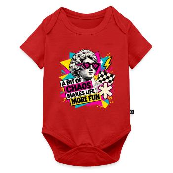 Ein bisschen Chaos - Baby Premium Kurzarmbody - Rot - Vorne