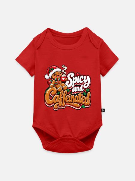 Scharf und Koffeinverrückt - Baby Premium Kurzarmbody - Rot