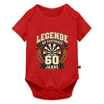 LEGENDE AM DARTBOARD 60 JAHRE Darts Geburtstag - Baby Premium Kurzarmbody - Rot - Vorne